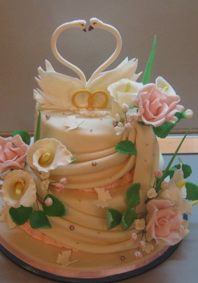 Торт на свадьбу О60599 - Кондитерская Оксана Шуликова