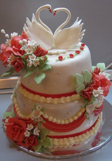 Торт на свадьбу О60609 - Кондитерская Оксана Шуликова