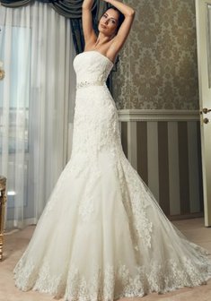 Свадебное платье C45484. Силуэт Русалка (Рыбка), длинное без шлейфа.