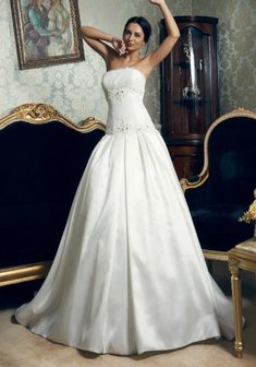 Свадебное платье C45494. А-силуэт, длинное без шлейфа.